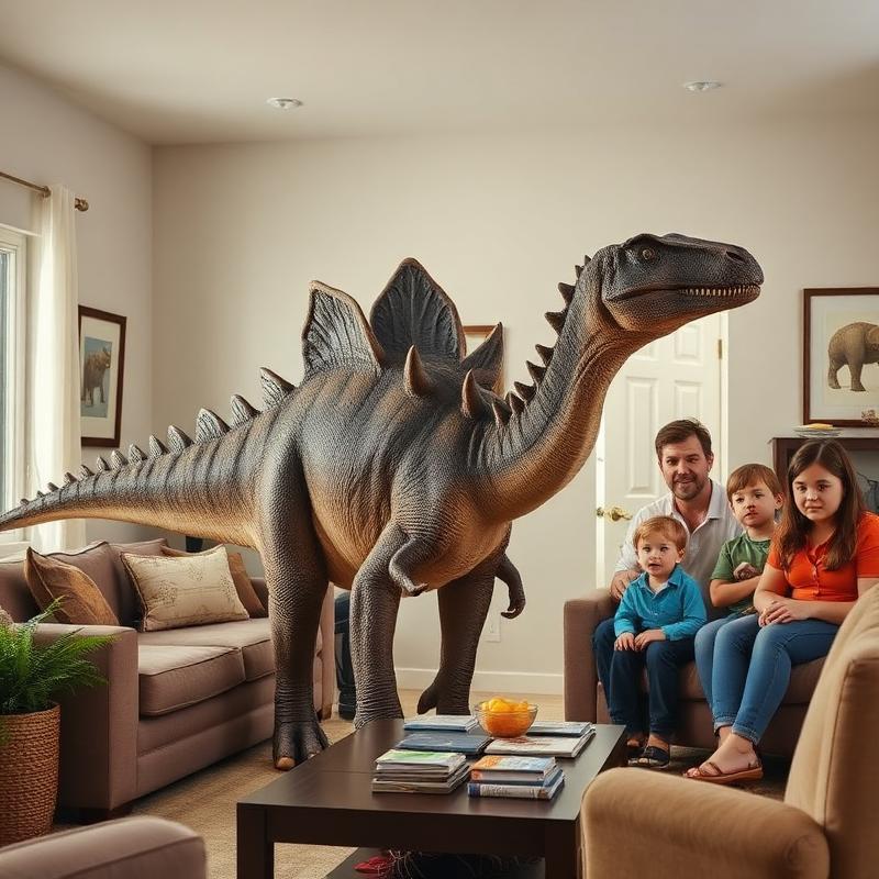 Home example with a dinosaur