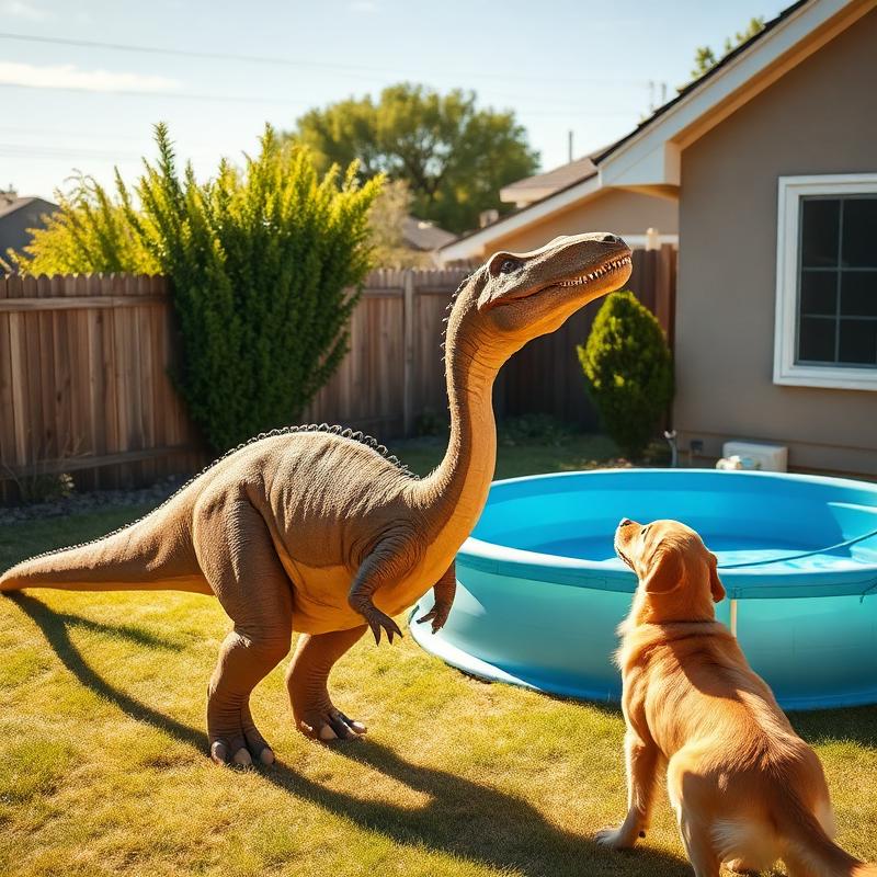 Pets example with a dinosaur